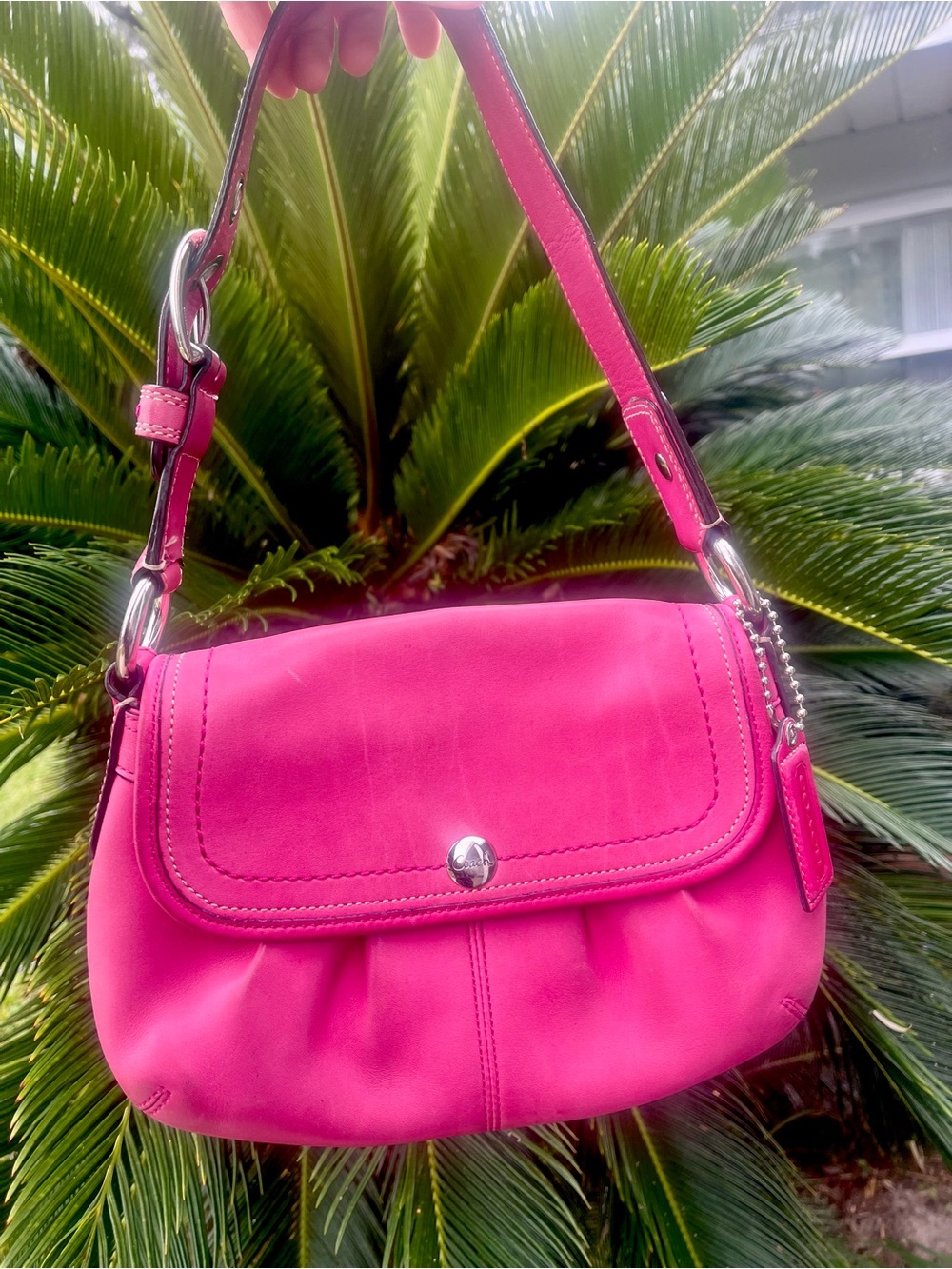 Coach Pink Leather Mini Soho